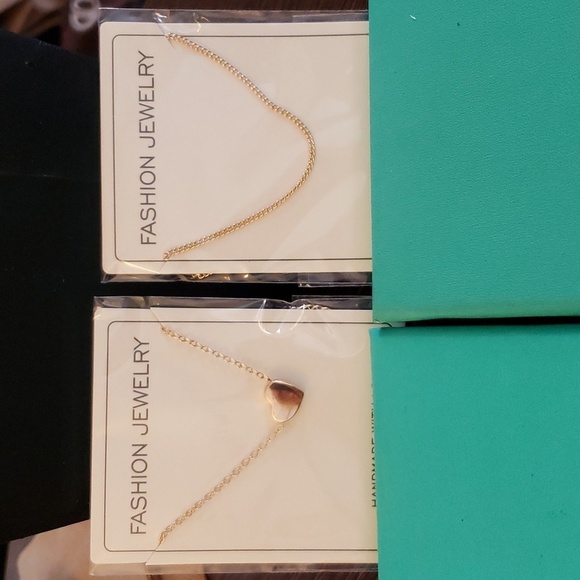 Ava Riley 14K Gold Plated Layering Necklaces with Heart Pendant - Picture 2 of 6